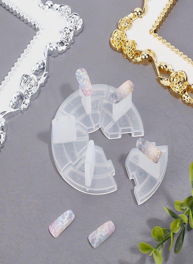 beinkmake 2pcs Acrylic Nail Stands Nail Stand for Press on Nails Display False Nails Holder for Painting Nails Practices Nail Art Kit Accessories, Clear - Image 4